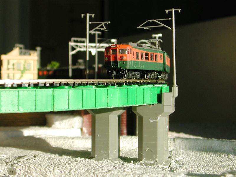 鉄橋を行く急行列車 鉄橋を行く急行列車