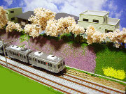 春の東急池上線石川台駅