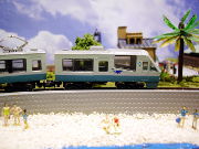 伊豆の海岸と2100系「リゾート ドルフィン」号