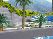 ヤシの木と伊豆急200系