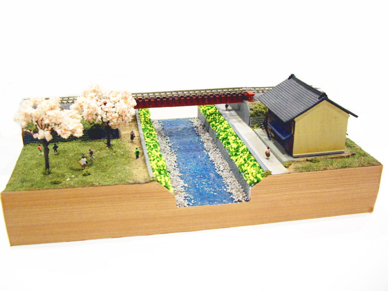 「伊豆急行線・河津駅付近」モジュール全景 「伊豆急行線・河津駅付近」モジュール全景