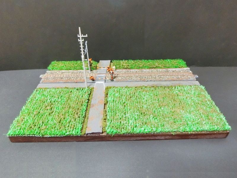 「田んぼの中の踏切」モジュール全景 「田んぼの中の踏切」モジュール全景