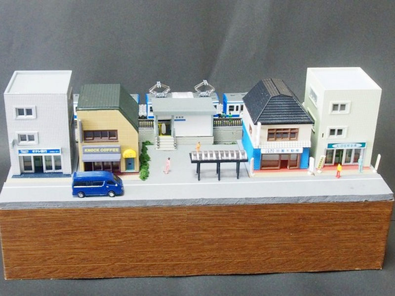 「郊外の単線駅」モジュール全景(裏) 「郊外の単線駅」モジュール全景(裏)