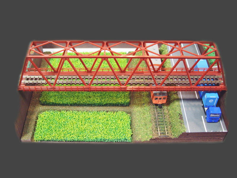 「おまけの鉄橋」モジュール全景 「おまけの鉄橋」モジュール全景