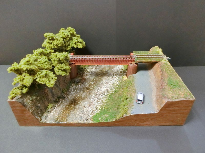 「片田舎の鉄橋」モジュール全景 「片田舎の鉄橋」モジュール全景