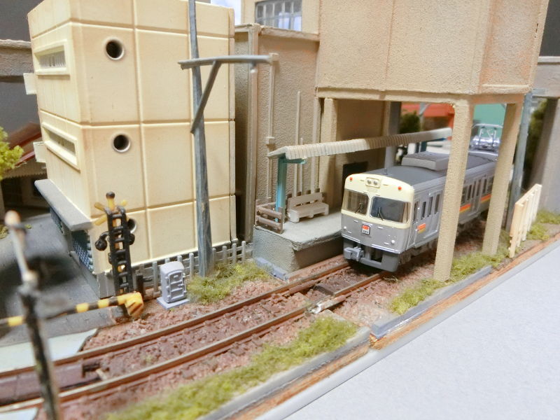 ビル併設のカッチョエェ~駅。伊予鉄道っぽくしてみた♪ ビル併設のカッチョエェ~駅。伊予鉄道っぽくしてみた♪