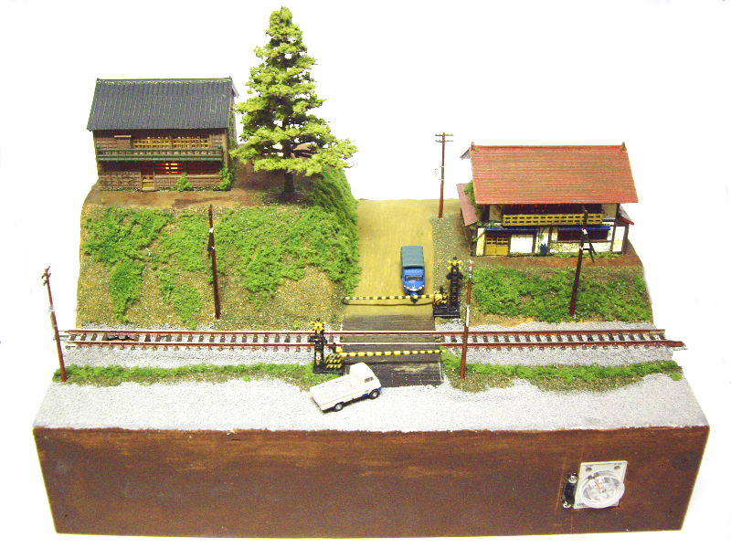 「田舎の踏切」モジュール全景 「田舎の踏切」モジュール全景