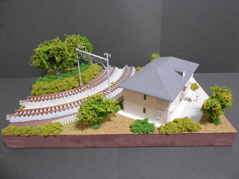 「JR南武線・久地カーブ(右)」モジュール全景 「JR南武線・久地カーブ(右)」モジュール全景