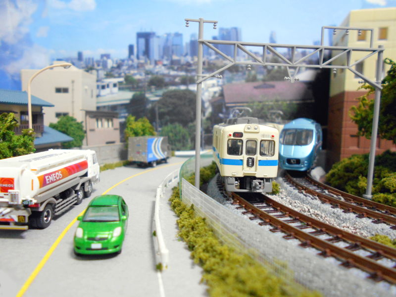 小田急線の読売ランド前駅付近っぽい 小田急線の読売ランド前駅付近っぽい