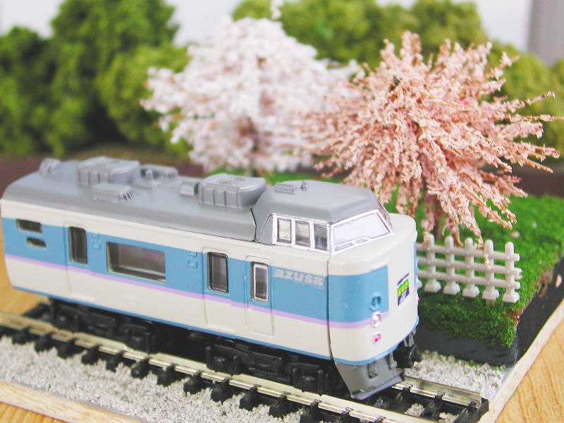 「春の特急あずさ」ジオラマ全景 「春の特急あずさ」ジオラマ全景