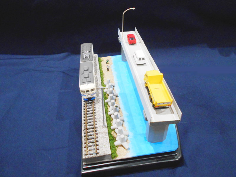 「JR北陸本線・親不知」ジオラマ全景 「JR北陸本線・親不知」ジオラマ全景