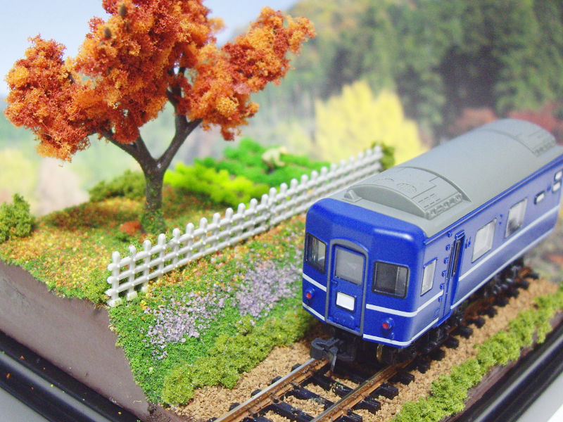 都会からの寝台列車が通過中 都会からの寝台列車が通過中