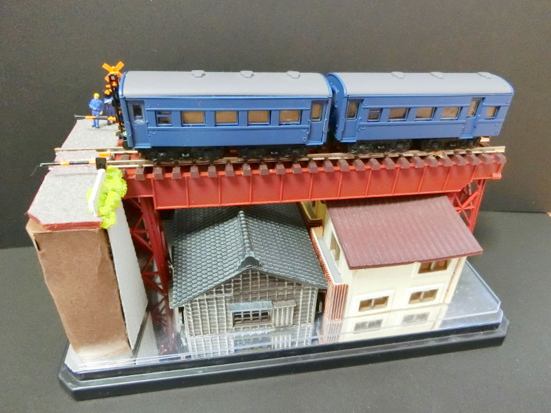 「山陰本線・餘部鉄橋」ジオラマ全景 「山陰本線・餘部鉄橋」ジオラマ全景