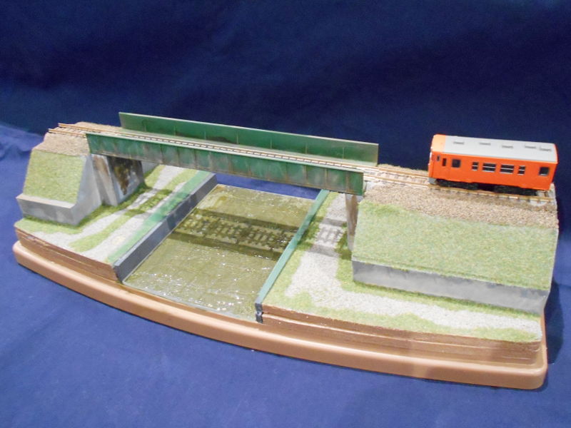「築堤と橋」ジオラマ全景 「築堤と橋」ジオラマ全景