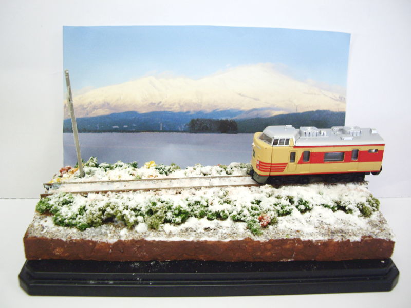 「雪中の特急とき号」ジオラマ全景 「雪中の特急とき号」ジオラマ全景