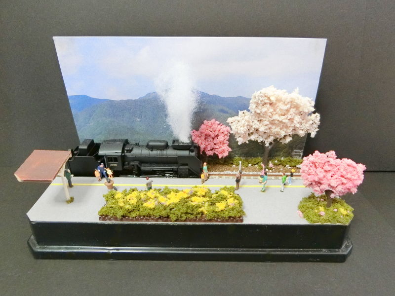 「春の汽車旅行」ジオラマ全景 「春の汽車旅行」ジオラマ全景