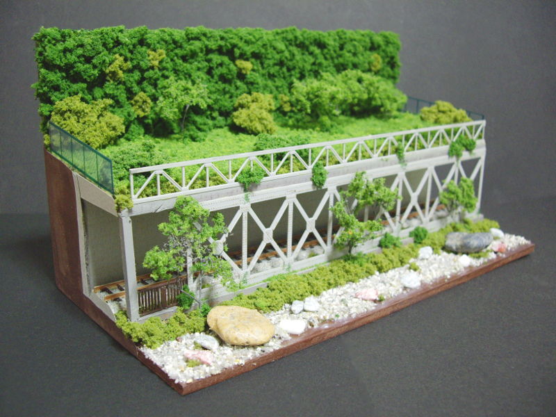 「JR大糸線のスノーシェッド」ジオラマ全景 「JR大糸線のスノーシェッド」ジオラマ全景