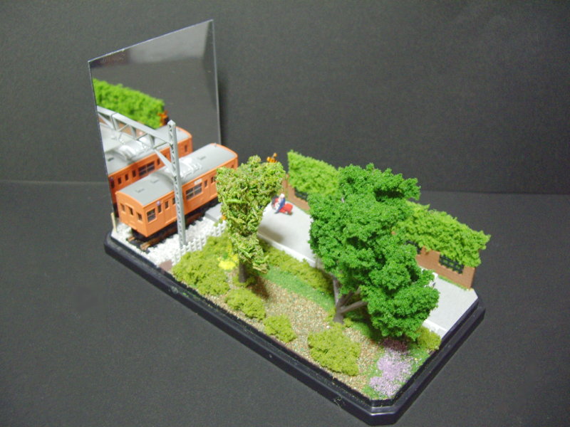 「ふみきり」ジオラマ全景 「ふみきり」ジオラマ全景