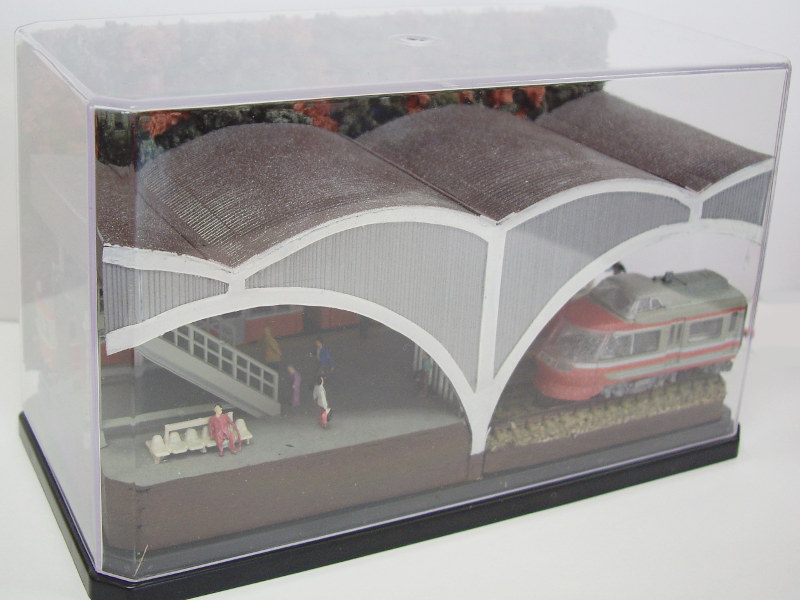 「初冬の箱根湯本駅」ジオラマ全景 「初冬の箱根湯本駅」ジオラマ全景