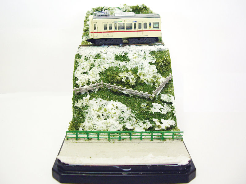 「雪解けの京王動物園線」ジオラマ全景 「雪解けの京王動物園線」ジオラマ全景