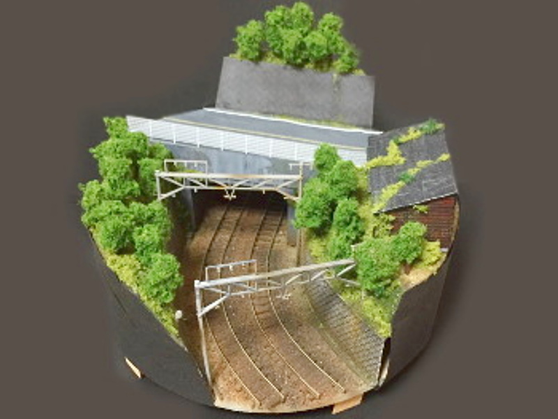 「京阪京津線逢坂山トンネル」ジオラマ全景 「京阪京津線逢坂山トンネル」ジオラマ全景