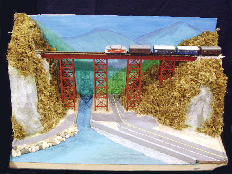 「JR餘部鉄橋」ジオラマ全景 「JR餘部鉄橋」ジオラマ全景