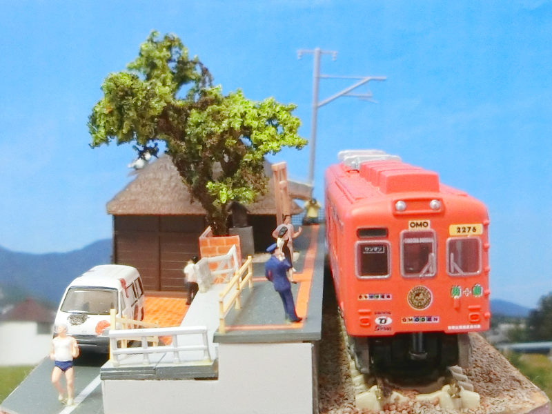 和歌山電鐵貴志駅のホームを眺める 和歌山電鐵貴志駅のホームを眺める