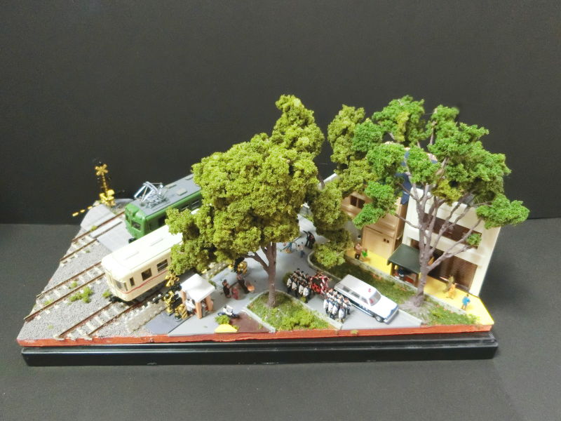 「東京・府中駅前のくらやみ祭」ジオラマ全景 「東京・府中駅前のくらやみ祭」ジオラマ全景