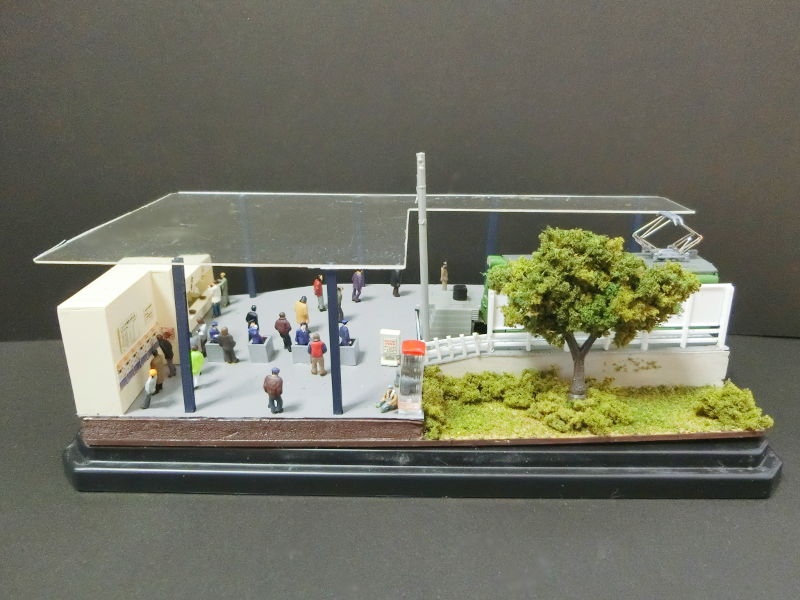 「京王・府中競馬正門前駅」ジオラマ全景 「京王・府中競馬正門前駅」ジオラマ全景
