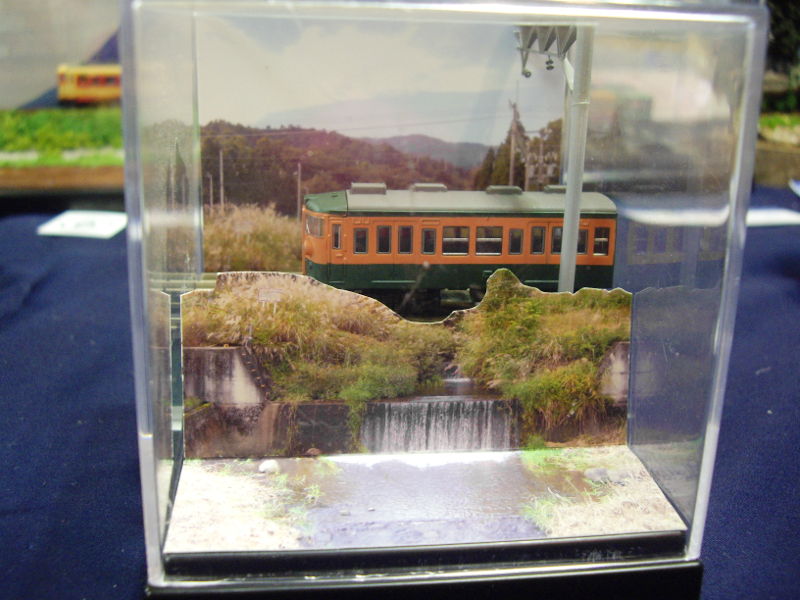 「魚沼盆地の川」ジオラマ全景 「魚沼盆地の川」ジオラマ全景