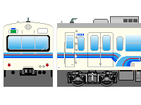 秩父鉄道1000系(冷房車)のペーパークラフトへ 秩父鉄道1000系(冷房車)のペーパークラフトへ