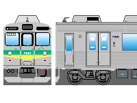 秩父鉄道7000系のペーパークラフトへ 秩父鉄道7000系のペーパークラフトへ