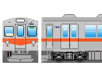 北陸鉄道7000系のペーパークラフトへ 北陸鉄道7000系のペーパークラフトへ