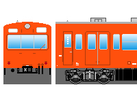 国鉄101系(オレンジ・試作車)のペーパークラフトへ 国鉄101系(オレンジ・試作車)のペーパークラフトへ