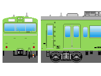 国鉄103系(その13・新製冷房車・ウグイス)のペーパークラフトへ 国鉄103系(その13・新製冷房車・ウグイス)のペーパークラフトへ
