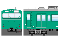 国鉄103系(その15・新製冷房車・エメラルドグリーン)のペーパークラフトへ 国鉄103系(その15・新製冷房車・エメラルドグリーン)のペーパークラフトへ