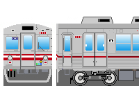 水間鉄道1000形のペーパークラフトへ 水間鉄道1000のペーパークラフトへ