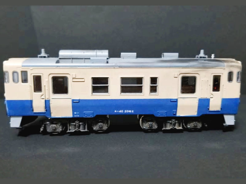「国鉄キハ40形小倉工場試験色」車両全体像 「国鉄キハ40形小倉工場試験色」車両全体像