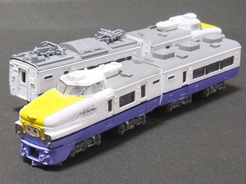 「JR東日本485系白鳥(ウソ電)」編成全体像 「JR東日本485系白鳥(ウソ電)」編成全体像