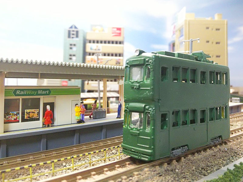 「香港風2階建て路面電車(ウソ電)」車両全体像 「香港風2階建て路面電車(ウソ電)」車両全体像