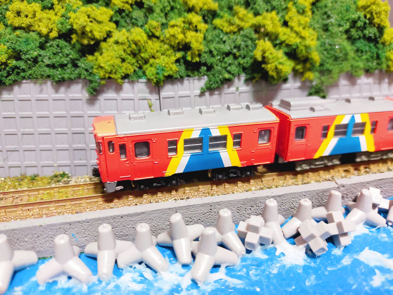 「JR東日本キハ48形うみねこ」編成全体像 「JR東日本キハ48形うみねこ」編成全体像