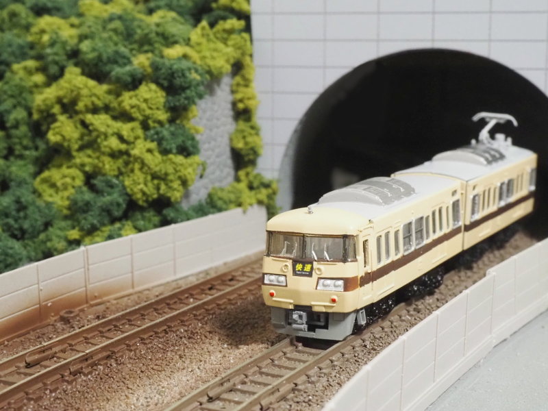 「JR西日本117系体質改善車(ウソ電)」編成全体像 「JR西日本117系体質改善車(ウソ電)」編成全体像