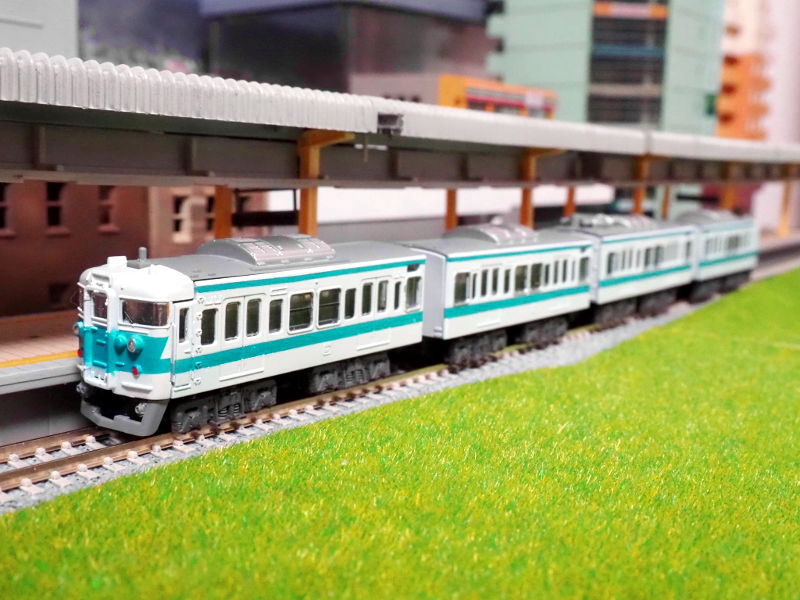 「JR西日本113系阪和線色(ウソ電)」編成全体像 「JR西日本113系阪和線色(ウソ電)」編成全体像