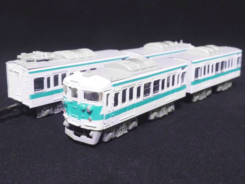 「JR西日本113系阪和線色(ウソ電)」編成全体像 「JR西日本113系阪和線色(ウソ電)」編成全体像