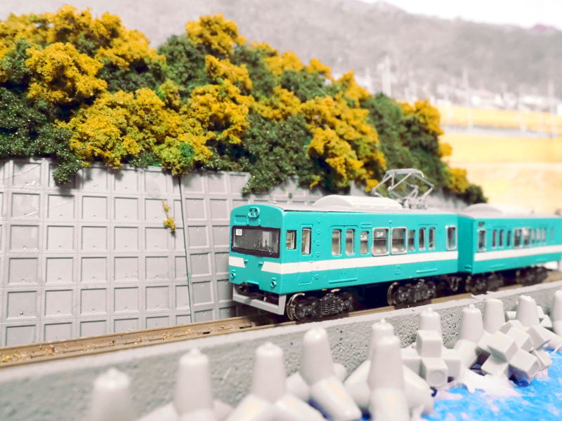 「JR西日本113系和歌山色」編成全体像 「JR西日本113系和歌山色」編成全体像