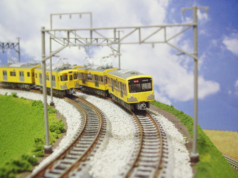 西武鉄道「所沢」駅付近を走る3000系 西武鉄道「所沢」駅付近を走る3000系