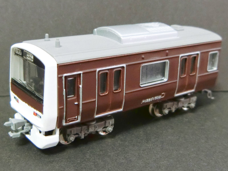 「JRクハE231形500番台(茶色)」車両全体像 「JRクハE231形500番台(茶色)」車両全体像