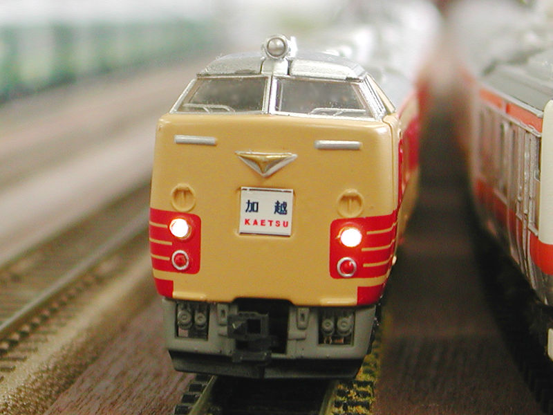 クハ481「加越」ライト点灯中! クハ481「加越」ライト点灯中!