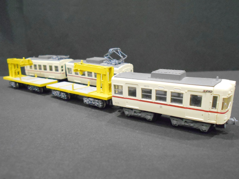 「京王電鉄デワ5000形+チキ290形」編成全体像 「京王電鉄デワ5000形+チキ290形」編成全体像