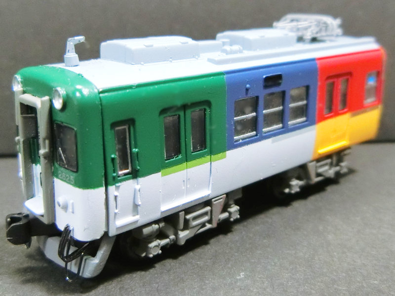 「京阪電鉄2825号車・新塗装試験車」車両全体像 「京阪電鉄2825号車・新塗装試験車」車両全体像